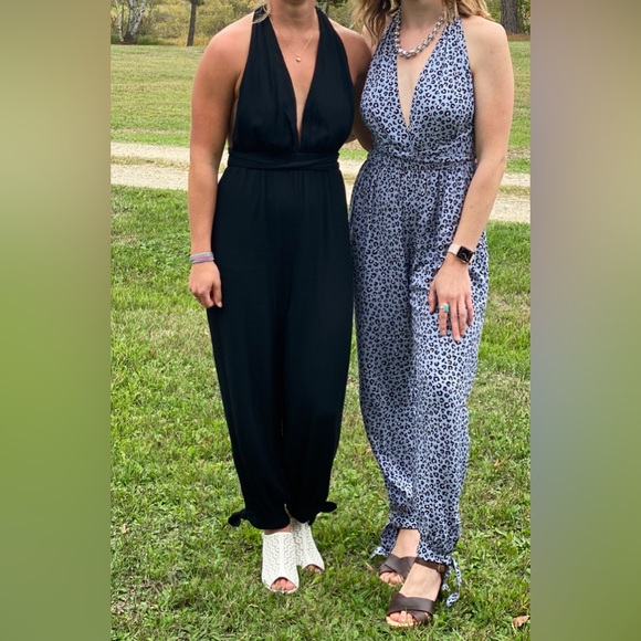 Make an Appearance Light Blue Leopard Print Jumpsuit by Lulu’s - Picture 3 of 8